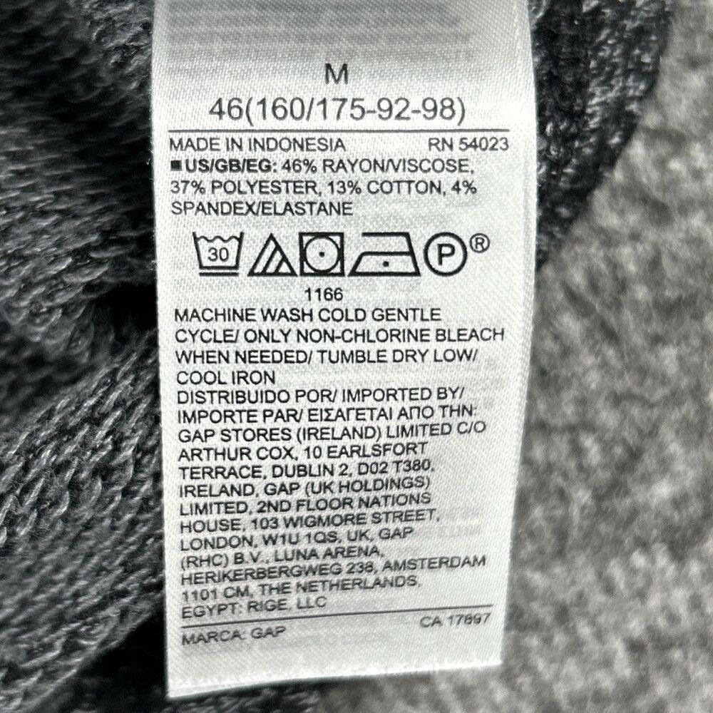 Gap Marled Henley V-Neck Shirt Womens Sz Medium Gray Long Sleeve Button Top - Picture 4 of 9